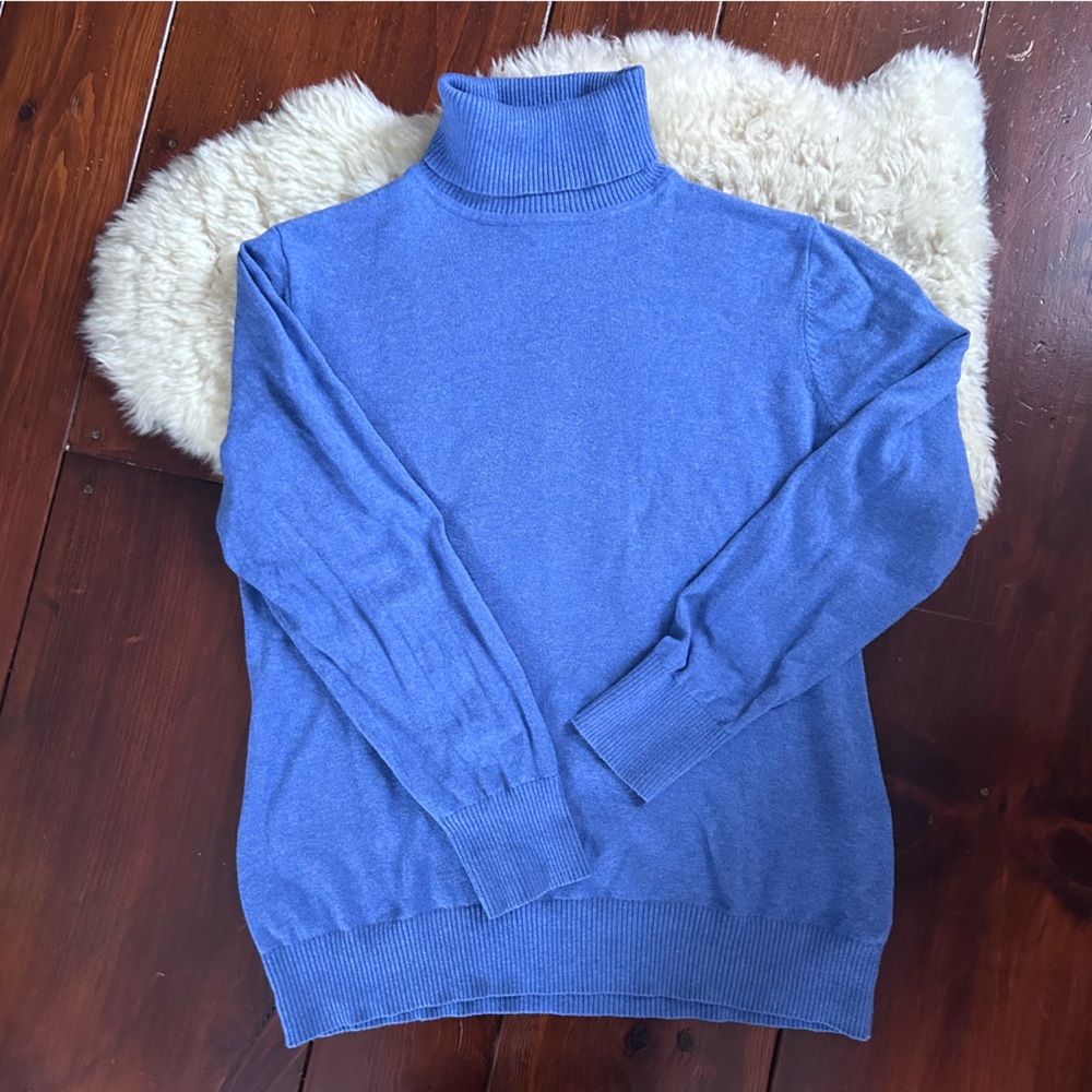 Women's Cotton/Cashmere Sweater, Turtleneck